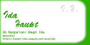 ida haupt business card